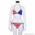 July 4th Patriotic American Flag Women Bikini Set Swimwear Push-up Padded Print Bra Swimsuit Beachwear Red B071ZYYH85